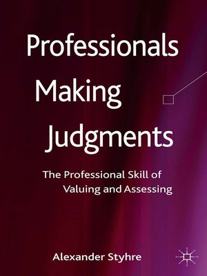 cover image of Professionals Making Judgments